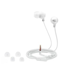 Стереонаушники Sony MDR-EX15AP с микрофоном белые