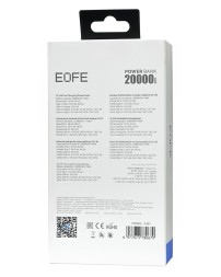 Powerbank EOFE G201 20000mAh 3A /22.5W 2USB/Type-C с дисплеем чёрный