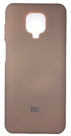  Накладка для Xiaomi Redmi Note 9 Pro Silicone cover пудро