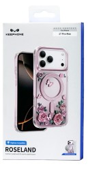 Накладка для i-Phone 17 Pro Max Keephone Roseland MagSnap розовая