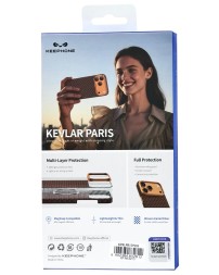 Накладка для i-Phone 17 Pro Keephone Kevlar Paris MagSnap коричневый