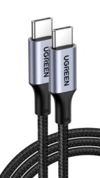 Usb Кабель-зарядка Type-C на Type-C Ugreen US316 5A 100W 3м серо-черный