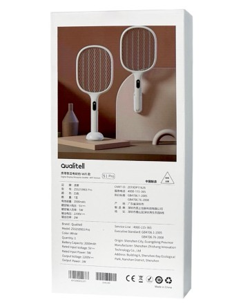  Электрическая мухобойка Qualitell Digital Display WiFi Mosquito S1 Pro ZSS210903 белый