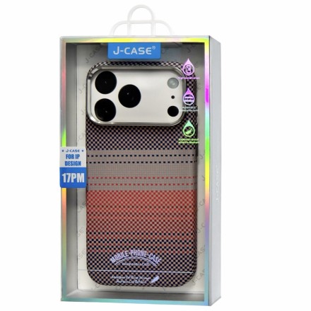  Накладка для i-Phone 17 Pro Max J-Case Carbon Fiber Sunset