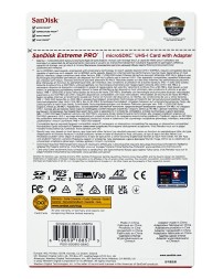 micro SDXC карта памяти SanDisk 64GB Class10 Extreme Pro A2 V30 UHS-I U3 (200 Mb/s) + SD адаптер