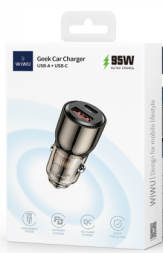 Автомобильное зарядное устройство WiWU Wi-QC012 95W 1USB/1C черное