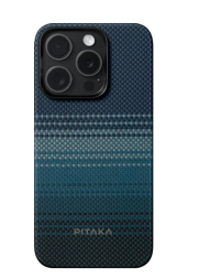 Накладка для i-Phone 15 Pro 6.1&quot; Pitaka Magez Case 5 Aramid Fiber Лунный рис (moonrise)