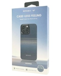 Накладка для i-Phone 15 Pro 6.1&quot; Pitaka Magez Case 5 Aramid Fiber Лунный рис (moonrise)