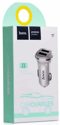  Автомобильное заряд. устр. Hoco Z1 2USB 2.1А черное