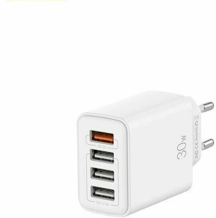  Сетевое зар. устр. Recci RC57E 4USB 30W белое