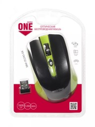 Мышь беспроводная Smartbuy ONE 352AG USB/DPI 800-1200-1600/4 кнопки/2AAA (SBM352AG-GK) зелено-черная