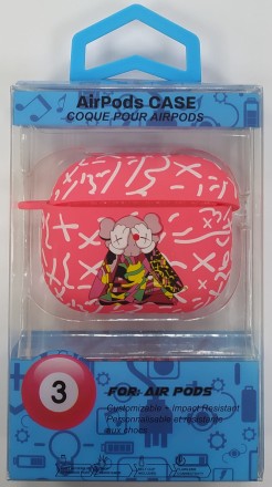  Силиконовый светящийся в темноте чехол для AirPods 3 Luxo Kaws рисунок №35