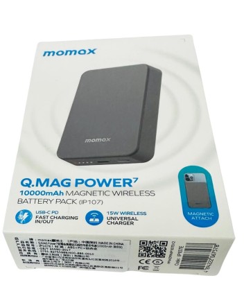 Powerbank магнитный с MagSafe Momax Q. Mag Power7 10000mAh IP107E черный