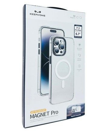  Накладка для i-Phone 15 Pro Max Keephone Magnet Pro прозрачная