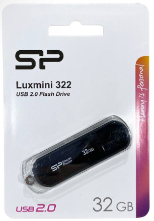  USB флеш накопитель Silicon Power 32GB Luxmini 322 black
