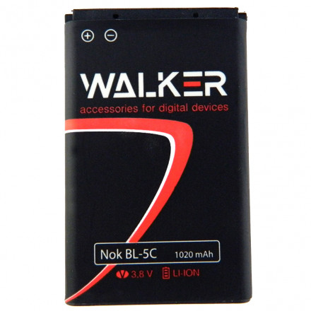 Аккумуляторная батарея Walker для Nokia BL-5C 1020mAh