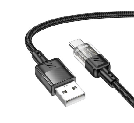  Usb Кабель-зарядка Type-C Hoco U129 3A 1.2м черный