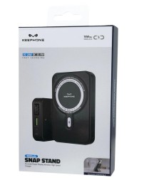 Powerbank с беспроводной зарядкой Keephone PB-15 10000mAh 1USB/1C 22.5W/20W KPMAGPB-15BK черный