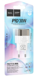 Сетевое зар. устр. Hoco C131A 1USB/1C 30W черное