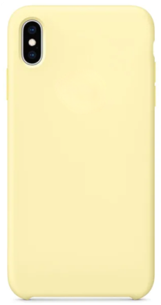  Чехол-накладка i-Phone X/XS Silicone icase №51 бледно-желтая