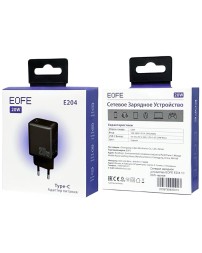 Сетевое зарядное устройство EOFE E204 1C 20W черное