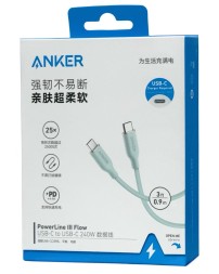 Usb Кабель-зарядка Type-C на Type-C Anker (A8552P62) 240W 0.9м бирюзовый