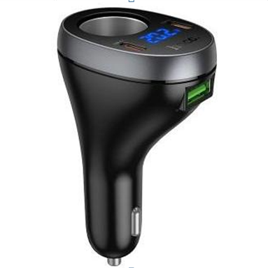  Автомобильное заряд. устр. Hoco Z61A 1USB/2C черный