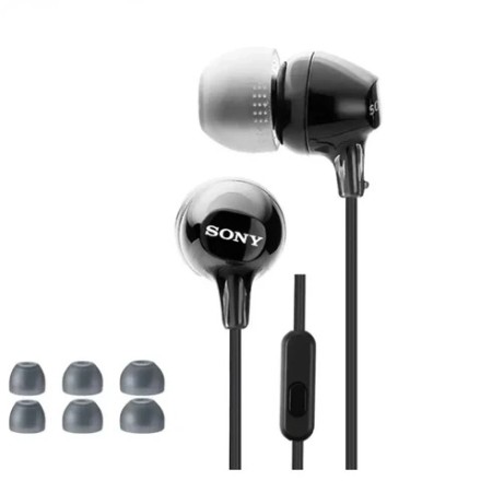  Стереонаушники Sony MDR-EX15AP с микрофоном черные