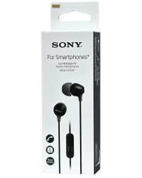 Стереонаушники Sony MDR-EX15AP с микрофоном черные