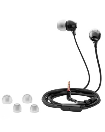  Стереонаушники Sony MDR-EX15AP с микрофоном черные