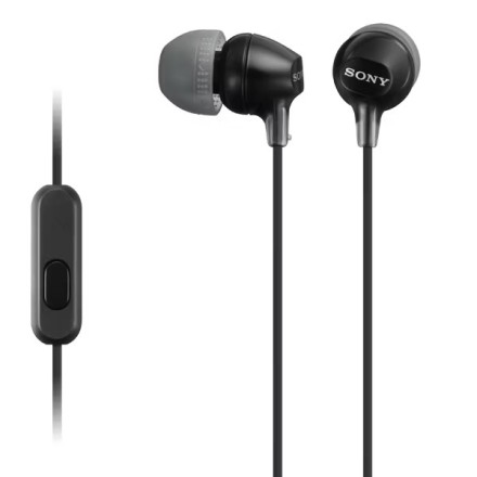  Стереонаушники Sony MDR-EX15AP с микрофоном черные