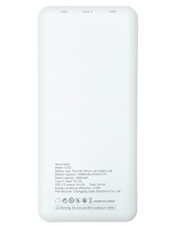 Powerbank EOFE G102 10000mAh 2A 2USB/Type-C с дисплеем белый