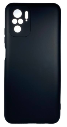 Накладка для Xiaomi Redmi Note 10 4G Silicone cover без логотипа черная