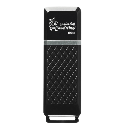  USB флеш накопитель Smartbuy 64GB Quartz series Black (SB64GBQZ-K)