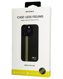 Накладка для i-Phone 15 Pro 6.1&quot; Pitaka Magez Case 5 Aramid Fiber (Break the line)черный