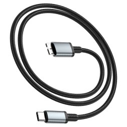 Кабель-переходник Hoco US10 Type-C (папа) на microUSB3.0 (папа) 5Gbps 0.5м черный
