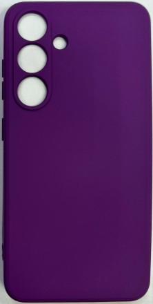  Накладка для Samsung Galaxy S24 Silicone cover без логотипа сиреневый