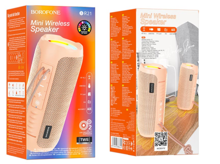  Bluetooth колонка Borofone BR21 розовая