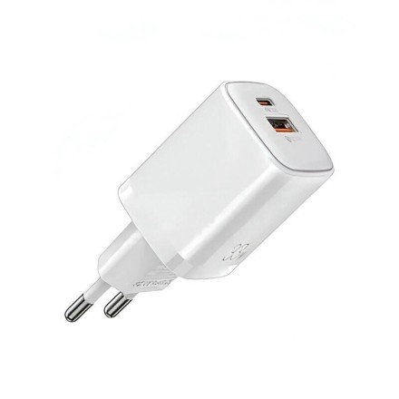  Сетевое зар. устр. Recci RC60E 1USB/1C 33W белое