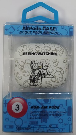  Силиконовый светящийся в темноте чехол для AirPods 3 Luxo Kaws рисунок №36