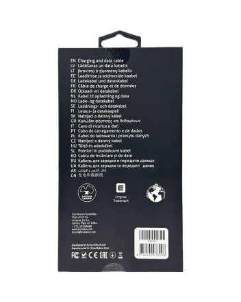  Usb Кабель-зарядка Type-C на Lightning Evelatus 60W 1,2м в тканевой оплетке белый