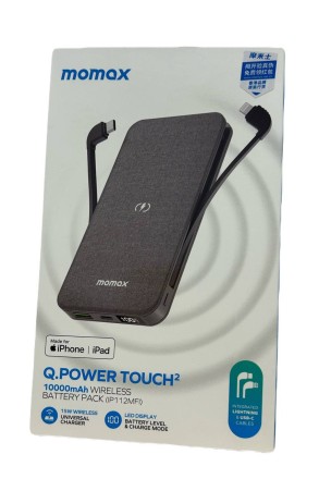  Powerbank с беспроводной зарядкой Momax Q. Power7 10000mAh IP112MFIE темно-серый