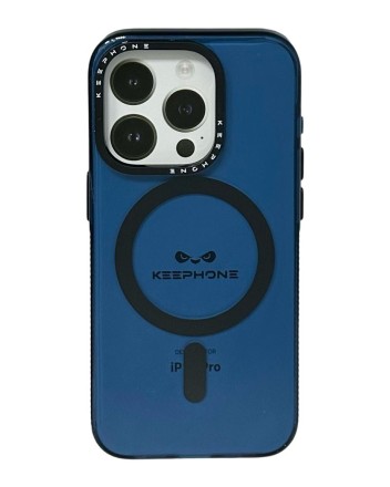  Накладка для i-Phone 15 Pro Keephone Magnet Pro синяя