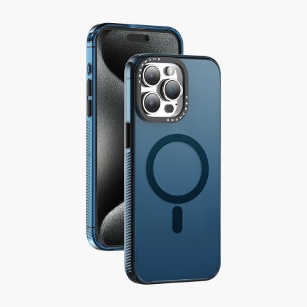  Накладка для i-Phone 15 Pro Keephone Magnet Pro синяя