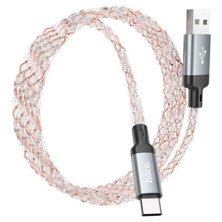  Usb Кабель-зарядка Type-C Hoco U112 3A 1м черный