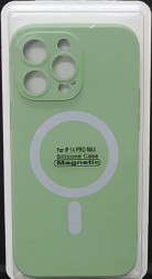 Накладка для iPhone 14 Pro Max 6.7&quot; Magsafe силикон зеленая