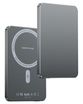  Powerbank с беспроводной зарядкой Keephone Lucci PB-33 5000mAh 1C 20W KPFRAPB-33BK серый