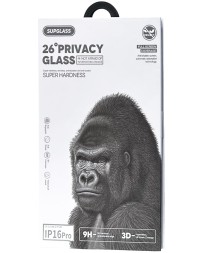 Защитное стекло Антишпион для i-Phone 16 Pro/17 6.3" Supglass XC-12 3D