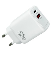 Сетевое зарядное устройство EOFE E303 1C/1USB 30W белое