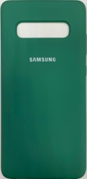 Накладка для Samsung Galaxy S10 Plus Silicone cover зеленая